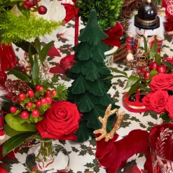 Mrs. Alice Forest Green Flocked Fir Tree (Pair)< Christmas Decorations