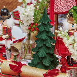 Mrs. Alice Forest Green Flocked Fir Tree (Pair)< Christmas Decorations