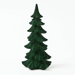 Mrs. Alice Forest Green Flocked Fir Tree (Pair)< Christmas Decorations