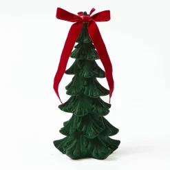 Mrs. Alice Forest Green Flocked Fir Tree (Pair)< Christmas Decorations