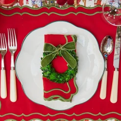 Mrs. Alice Forest Green Velvet Mini Bows (Set of 4)< Napkin Rings & Bows