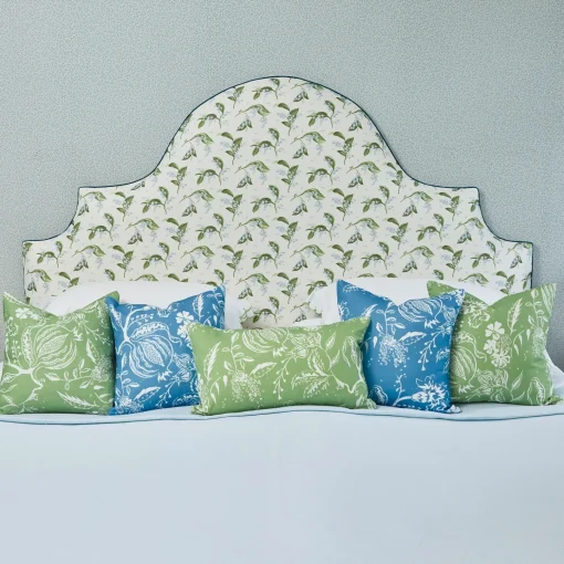 Mrs. Alice French Blue Chelsea Square Fabric< Serena Fresson Fabrics