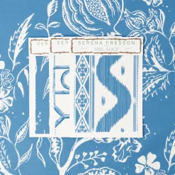 Mrs. Alice French Blue Chelsea Square Fabric< Serena Fresson Fabrics