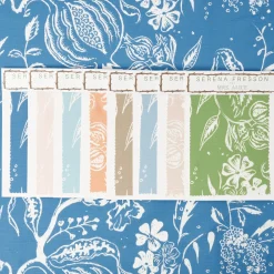 Mrs. Alice French Blue Chelsea Square Fabric< Serena Fresson Fabrics