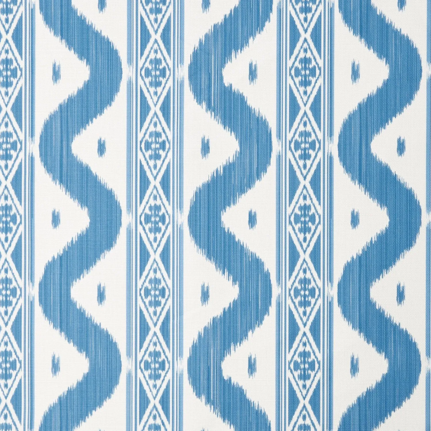 Mrs. Alice French Blue Ikat Stripe Fabric< Serena Fresson Fabrics