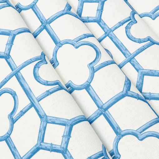 Mrs. Alice French Blue Shaded Bamboo Fabric< Serena Fresson Fabrics