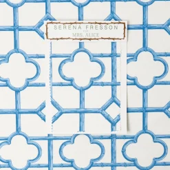 Mrs. Alice French Blue Shaded Bamboo Fabric< Serena Fresson Fabrics