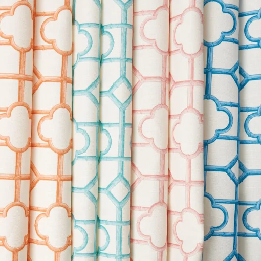 Mrs. Alice French Blue Shaded Bamboo Fabric< Serena Fresson Fabrics