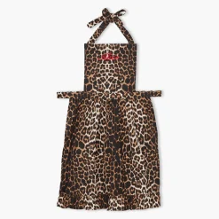 Mrs. Alice Frilled Leopard Apron< Mrs. Alice Monogram | Monogrammable Gifts