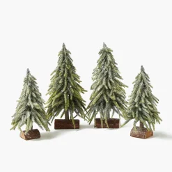 Mrs. Alice Frosted Fir Tree Family< Christmas Decorations