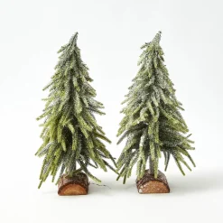 Mrs. Alice Frosted Fir Tree Family< Christmas Decorations