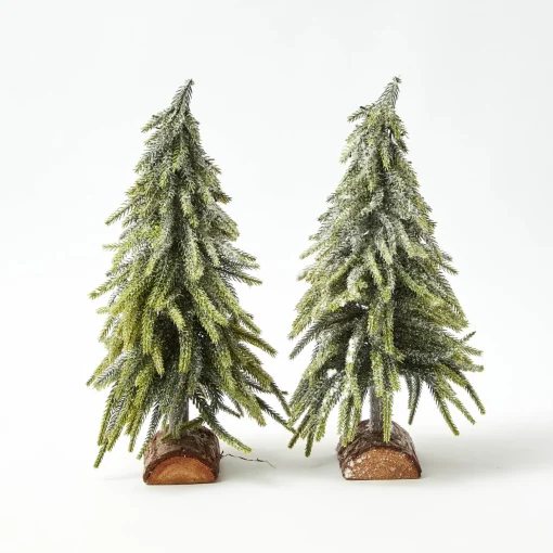 Mrs. Alice Frosted Fir Tree Family< Christmas Decorations