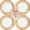 Mrs. Alice Geometric Bamboo Dinner & Starter Plates (Set of 8)< Crockery Sets