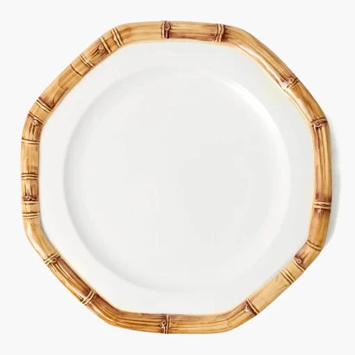 Mrs. Alice Geometric Bamboo Dinner Plate< Dinner Plates