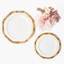 Mrs. Alice Geometric Bamboo Starter Plate< Starter Plates