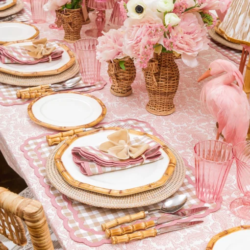 Mrs. Alice Geometric Bamboo Starter Plate< Starter Plates