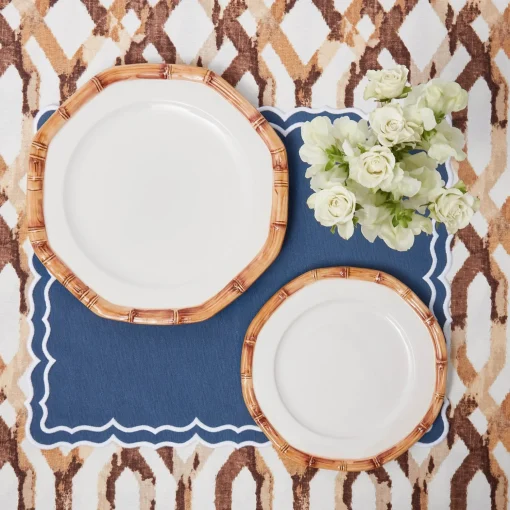 Mrs. Alice Geometric Bamboo Starter Plate< Starter Plates