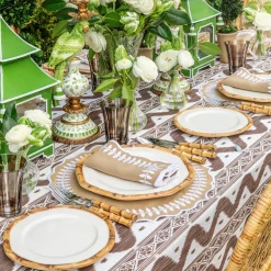 Mrs. Alice Geometric Bamboo Starter Plate< Starter Plates