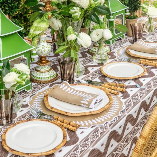 Mrs. Alice Geometric Bamboo Starter Plate< Starter Plates