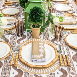 Mrs. Alice Geometric Bamboo Starter Plate< Starter Plates