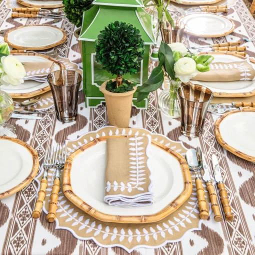 Mrs. Alice Geometric Bamboo Starter Plate< Starter Plates
