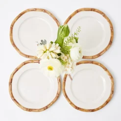 Mrs. Alice Geometric Bamboo Starter Plate (set of 4)< Starter Plates | Crockery Sets