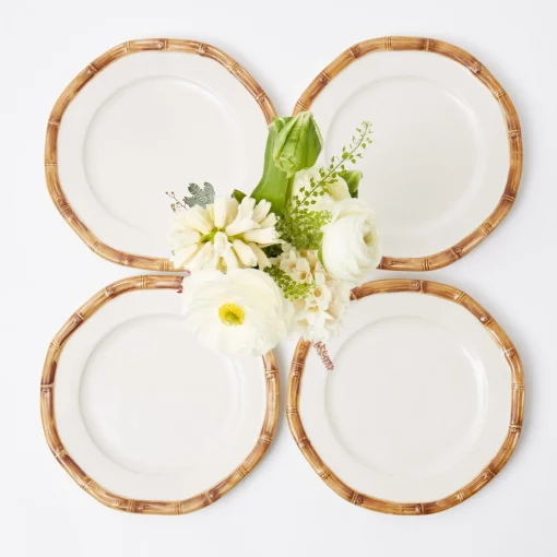 Mrs. Alice Geometric Bamboo Starter Plate (set of 4)< Starter Plates | Crockery Sets