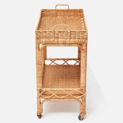 Mrs. Alice Giovanni Rattan Bar Cart< Furniture | Furniture