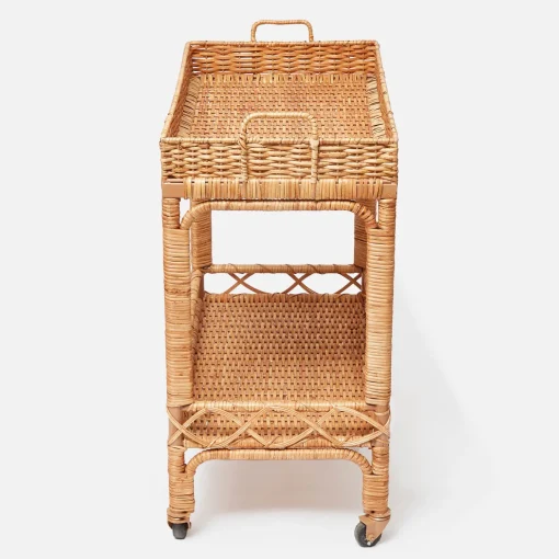 Mrs. Alice Giovanni Rattan Bar Cart< Furniture | Furniture