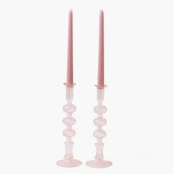 Mrs. Alice Gisele Pink Candle Set< Summer Candleware | Candles
