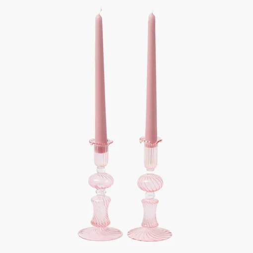 Mrs. Alice Gisele Pink Candle Set< Summer Candleware | Candles