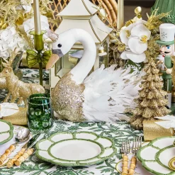 Mrs. Alice Giselle Glitter Swan (Pair)< Christmas Decorations