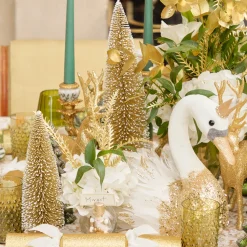 Mrs. Alice Giselle Glitter Swan (Pair)< Christmas Decorations