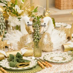 Mrs. Alice Giselle Glitter Swan (Pair)< Christmas Decorations
