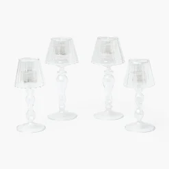 Mrs. Alice Glass Lantern Tea Light Holder Set< Summer Glassware | Summer Candleware