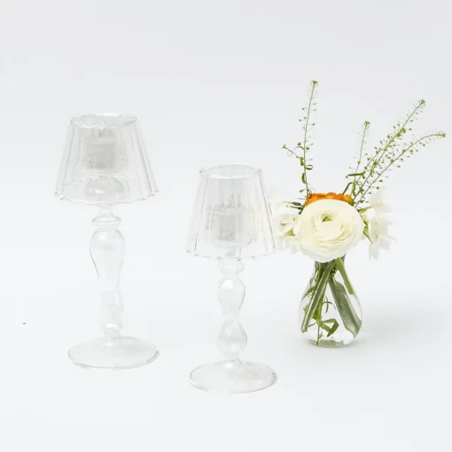 Mrs. Alice Glass Lantern Tea Light Holder (Pair) - 18cm< Summer Glassware | Summer Candleware