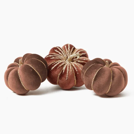 Mrs. Alice Glitter Velvet Pumpkin Family< Autumn Decorations