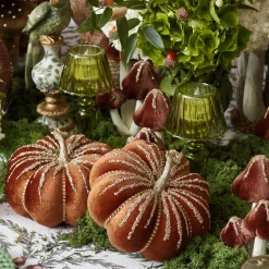 Mrs. Alice Glitter Velvet Pumpkin Family< Autumn Decorations