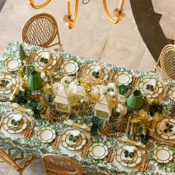 Mrs. Alice Gold Glitter Crackers with White Velvet Bows (Set of 6)< Christmas Decorations