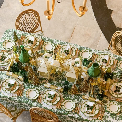 Mrs. Alice Gold Glitter Crackers with White Velvet Bows (Set of 6)< Christmas Decorations