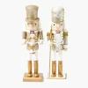 Mrs. Alice Gold Glitter Nutcracker (Pair)< Christmas Decorations