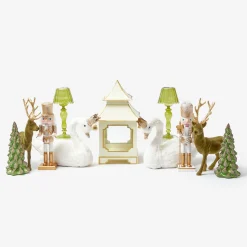 Mrs. Alice Gold Glitter Nutcracker (Pair)< Christmas Decorations