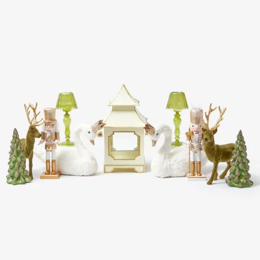 Mrs. Alice Gold Glitter Nutcracker (Pair)< Christmas Decorations