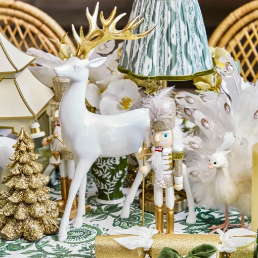 Mrs. Alice Gold Glitter Nutcracker (Pair)< Christmas Decorations
