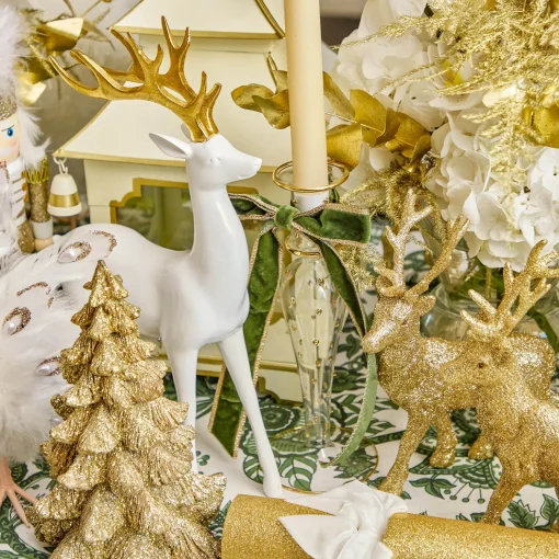 Mrs. Alice Gold Glitter Reindeer Family< Christmas Decorations