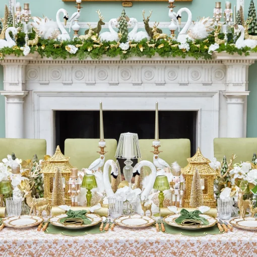 Mrs. Alice Gold Petal Bamboo Dinner Plates (Set of 4)< Dinner Plates | Crockery Sets