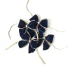 Mrs. Alice Gold Trimmed Navy Velvet Bows (Set of 4)< Napkin Rings & Bows