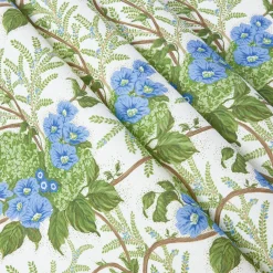 Mrs. Alice Green & Blue Lady Isabella's Garden Fabric< Serena Fresson Fabrics