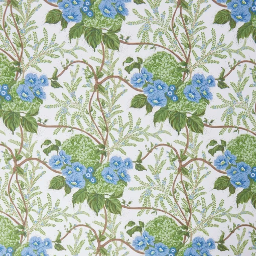 Mrs. Alice Green & Blue Lady Isabella's Garden Fabric< Serena Fresson Fabrics