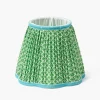 Mrs. Alice Green & Blue Lotus Lampshade (18cm)< Summer Lighting | Lampshades